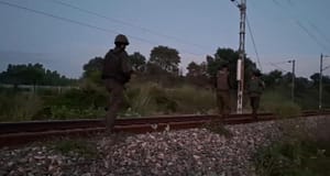 Police, GRP conduct joint patrol along railway track in Samba