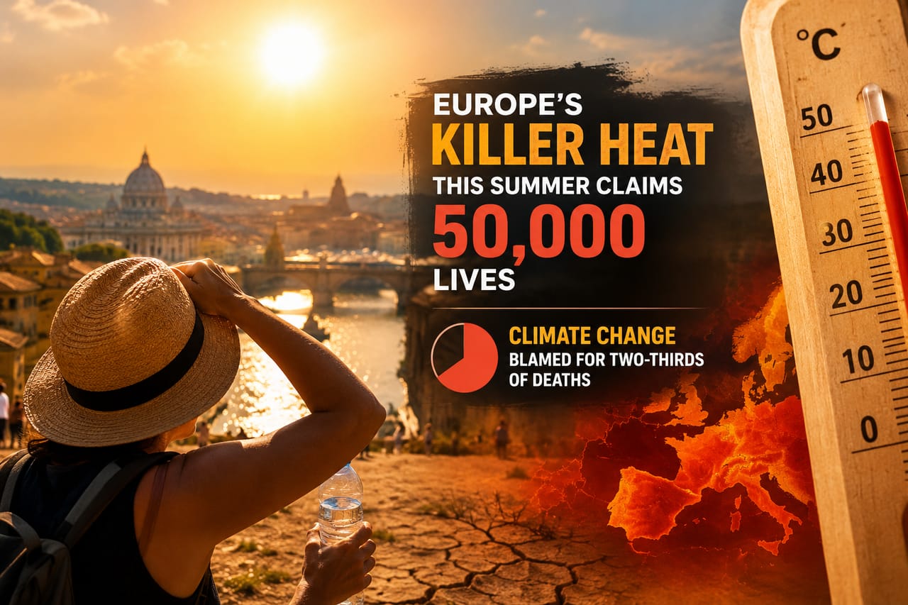 Europe's killer heat this summer claims 50,000 lives; climate change blamed for two-thirds of deaths Europe's killer heat this summer claims 50,000 lives; climate change blamed for two-thirds of deaths