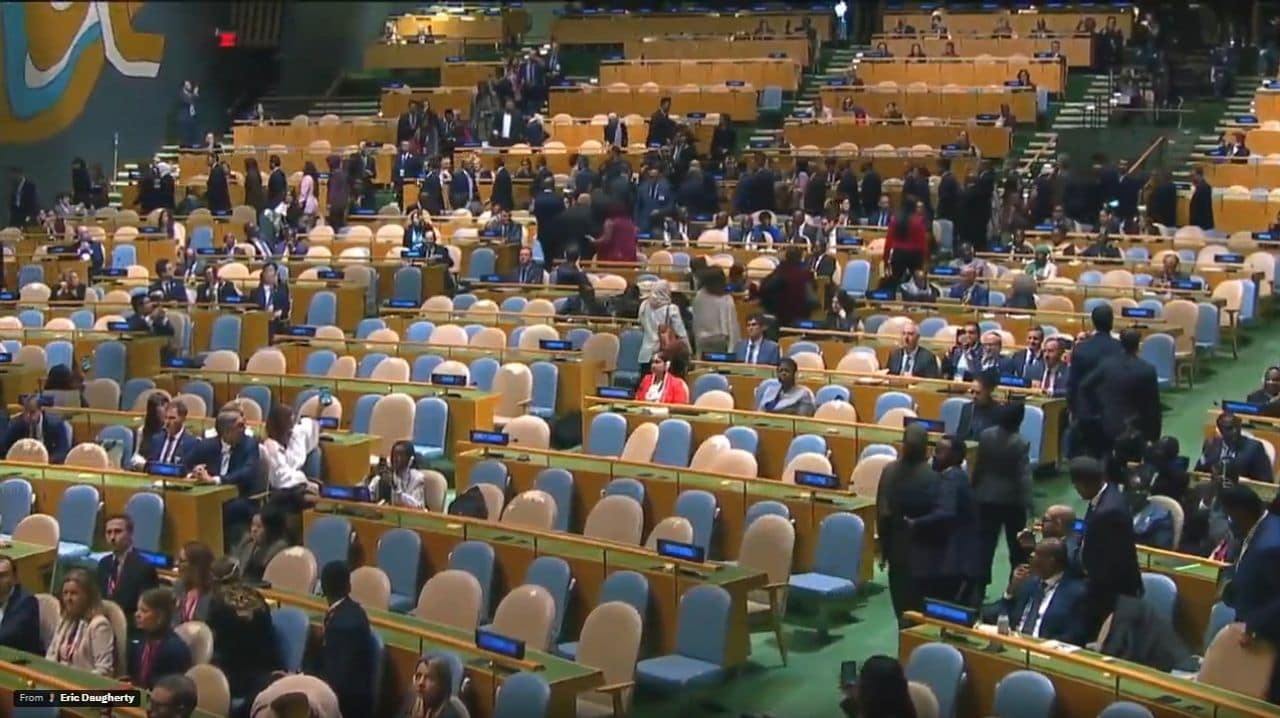 Delegates walk out as Netanyahu addresses UN, and other Mideast developments Delegates walk out as Netanyahu addresses UN, and other Mideast developments