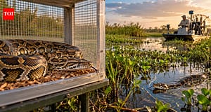 Scientists test captive female Burmese pythons as lures in Florida’s Everglades, but the experiment fails to increase wild python detections |