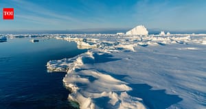 Arctic ice had been expanding for at least 1,000 years before reaching its greatest extent around 1960; researchers say greenhouse warming then reversed a natural slide toward another ice age