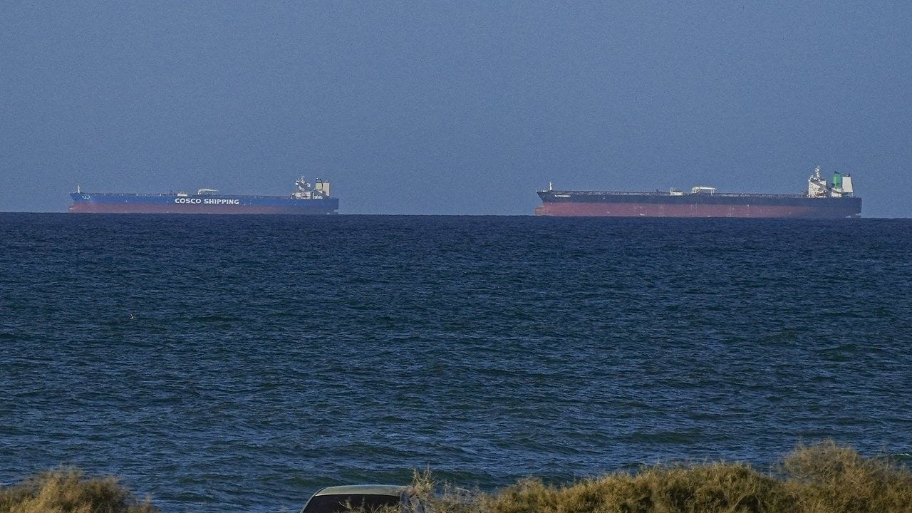 British military says ship is ablaze in Strait of Hormuz near coast of Oman British military says ship is ablaze in Strait of Hormuz near coast of Oman